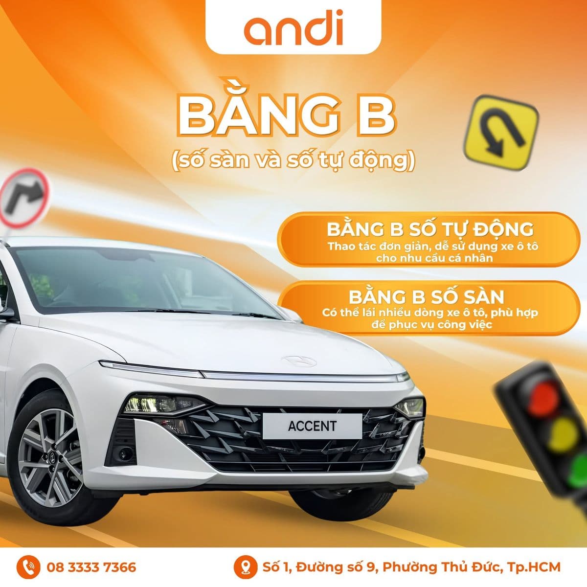 Bằng B số sàn và số tự động