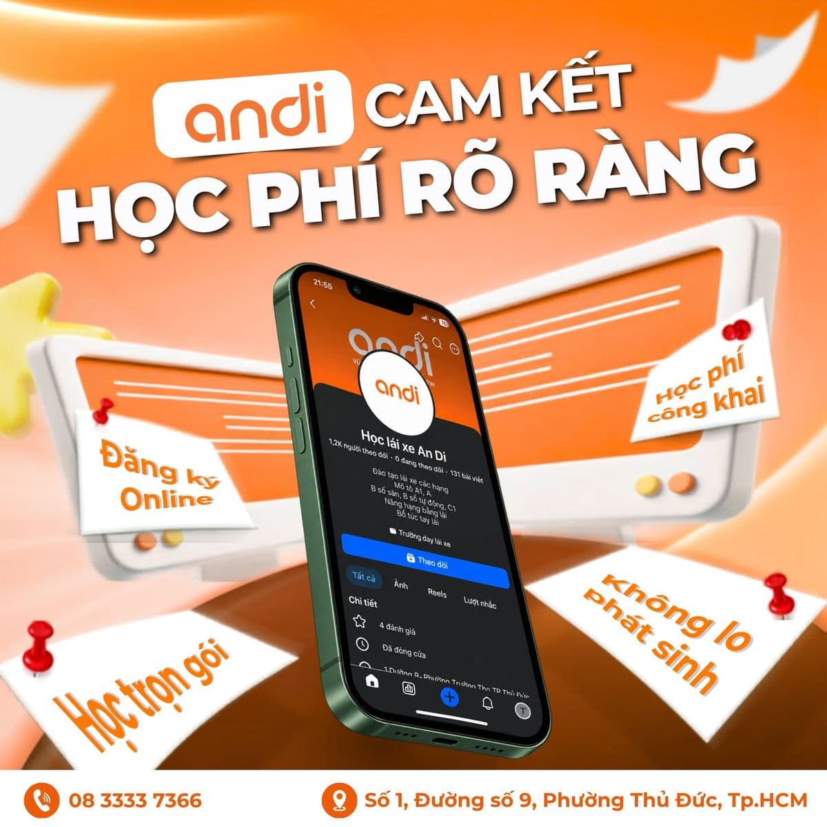 An Di cam kết học phí rõ ràng